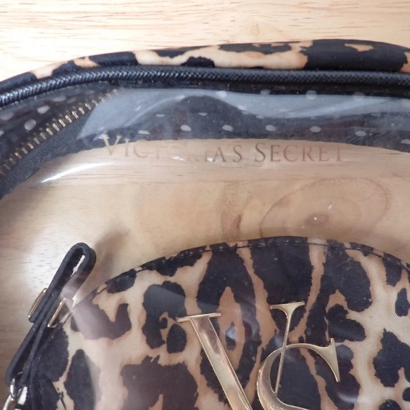 Victoria’s Secret Makeup Bag Set Leopard and Gold - Picture 2 of 11